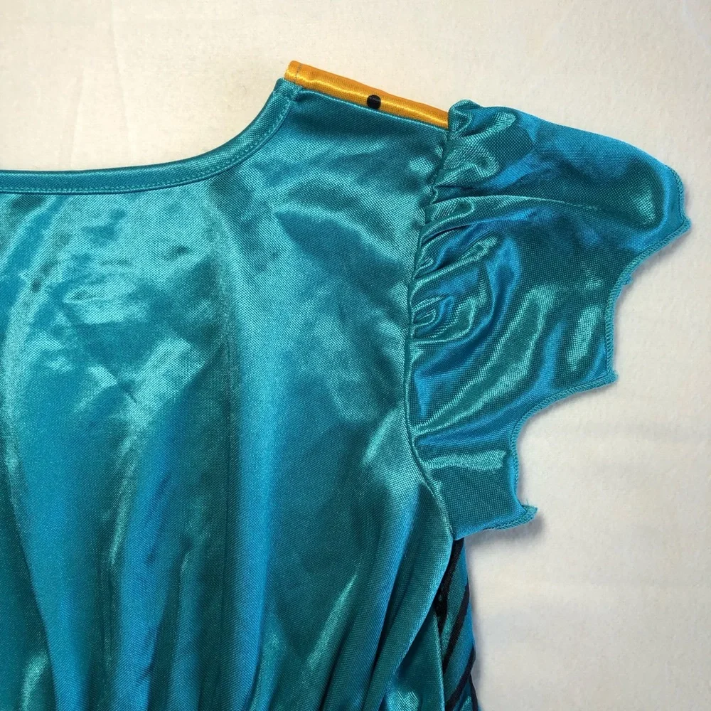 SALLY THE NIGHTMAY BEFORE CHRISTMAS Girl’s Patchwork Satin Dress Size M (8)